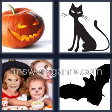 4 Pics 1 Word 9 Letters HALLOWEEN