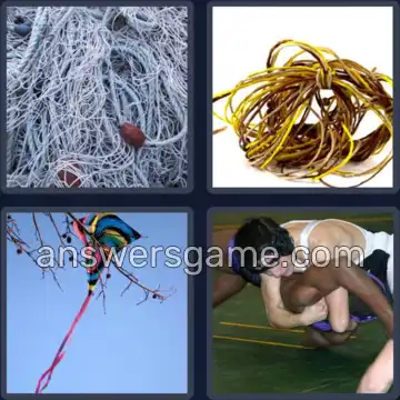 4 Pics 1 Word 9 Letters ENTANGLED