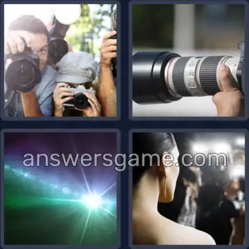 4 Pics 1 Word 9 Letters PAPARAZZI