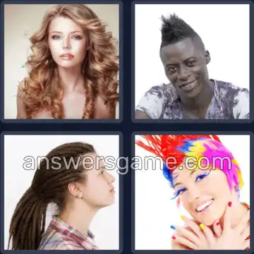 4 Pics 1 Word 9 Letters HAIRSTYLE
