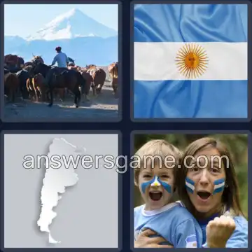 4 Pics 1 Word 9 Letters ARGENTINA