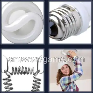 4 Pics 1 Word 9 Letters LIGHTBULB