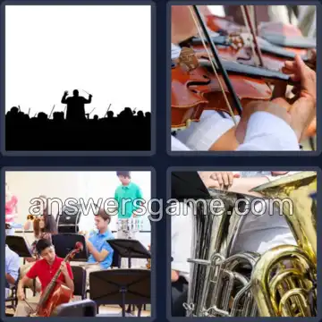 4 Pics 1 Word 9 Letters ORCHESTRA