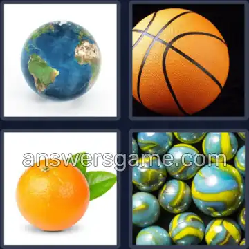 4 Pics 1 Word 9 Letters SPHERICAL