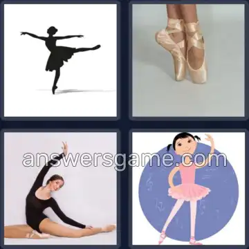 4 Pics 1 Word 9 Letters BALLERINA