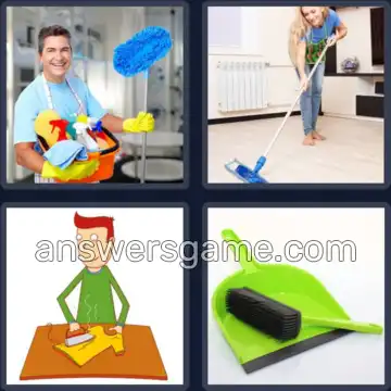 4 Pics 1 Word 9 Letters HOUSEWORK