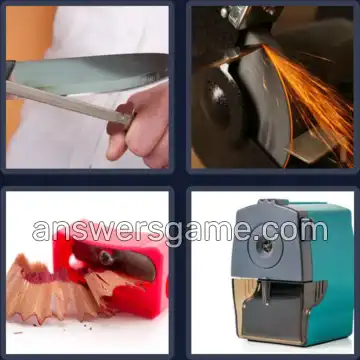 4 Pics 1 Word 9 Letters SHARPENER