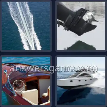 4 Pics 1 Word 9 Letters SPEEDBOAT