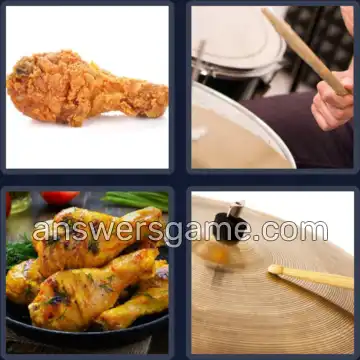 4 Pics 1 Word 9 Letters DRUMSTICK