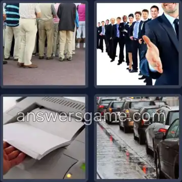 4 Fotos 1 Palabra 4 letras FILA