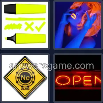 4 Fotos 1 Palabra 4 letras NEON