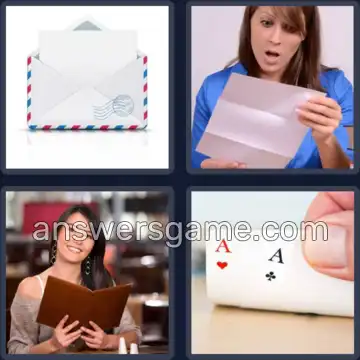 4 Fotos 1 Palabra 5 letras CARTA