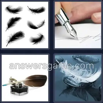 4 Fotos 1 Palabra 5 letras PLUMA