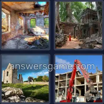 4 Fotos 1 Palabra 5 letras RUINA