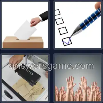 4 Fotos 1 Palabra 5 letras VOTAR