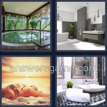 4 Fotos 1 Palabra 5 letras BAÑOS