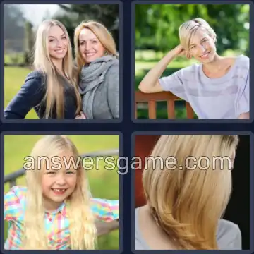 4 Fotos 1 Palabra 5 letras RUBIA