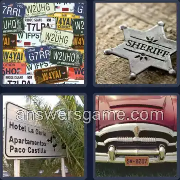 4 Fotos 1 Palabra 5 letras PLACA