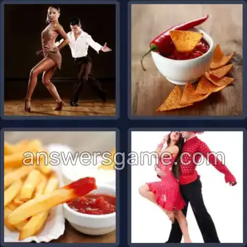 4 Fotos 1 Palabra 5 letras SALSA