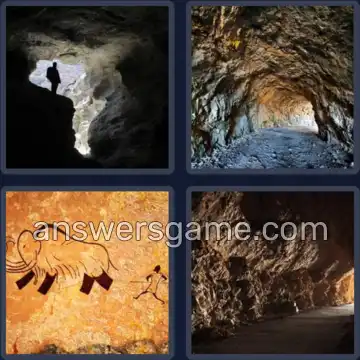 4 Fotos 1 Palabra 5 letras CUEVA