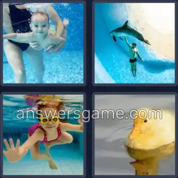 4 Fotos 1 Palabra 5 letras NADAR