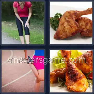 4 Fotos 1 Palabra 5 letras MUSLO