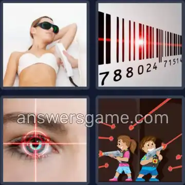 4 Fotos 1 Palabra 5 letras LASER