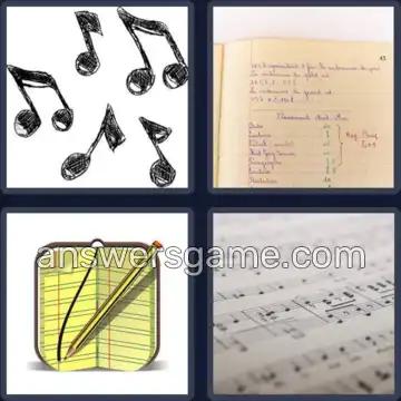 4 Fotos 1 Palabra 5 letras NOTAS