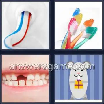 4 Fotos 1 Palabra 6 letras DIENTE