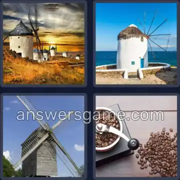 4 Fotos 1 Palabra 6 letras MOLINO