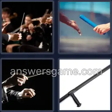 4 Fotos 1 Palabra 6 letras BATUTA