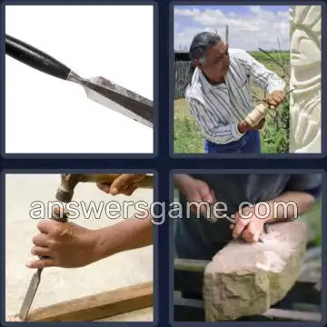 4 Fotos 1 Palabra 6 letras CINCEL