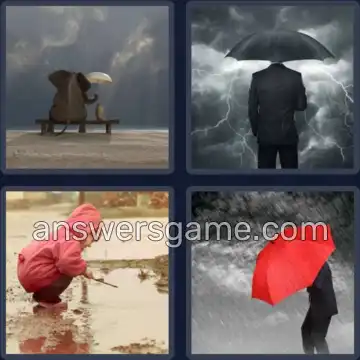 4 Fotos 1 Palabra 6 letras LLUVIA