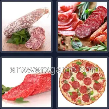 4 Fotos 1 Palabra 6 letras SALAMI