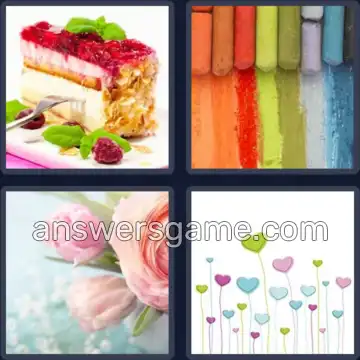 4 Fotos 1 Palabra 6 letras PASTEL