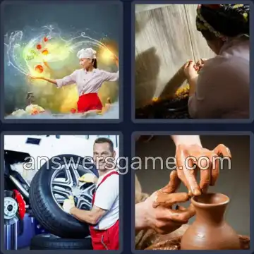 4 Fotos 1 Palabra 6 letras OFICIO