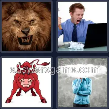 4 Fotos 1 Palabra 6 letras ENFADO