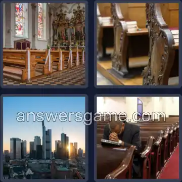 4 Fotos 1 Palabra 6 letras BANCOS