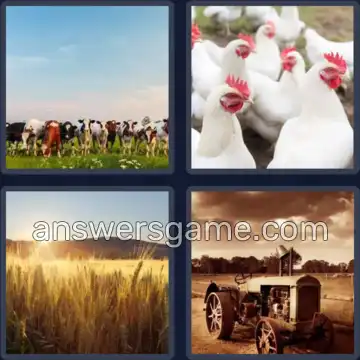 4 Fotos 1 Palabra 6 letras GRANJA