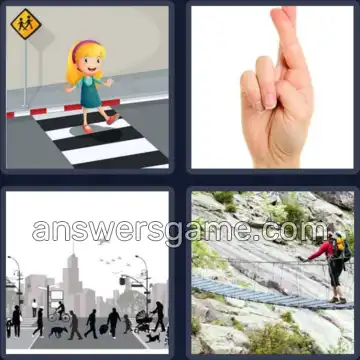 4 Fotos 1 Palabra 6 letras CRUZAR