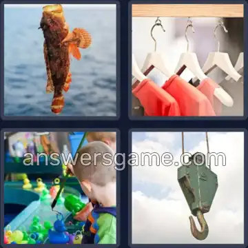 4 Fotos 1 Palabra 6 letras GANCHO