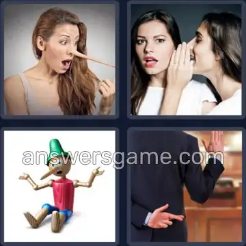 4 Fotos 1 Palabra 6 letras MENTIR
