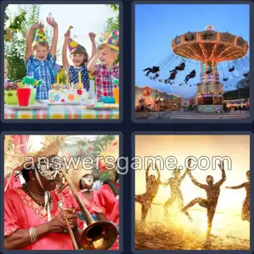 4 Fotos 1 Palabra 6 letras JUERGA