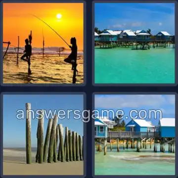 4 Fotos 1 Palabra 6 letras POSTES