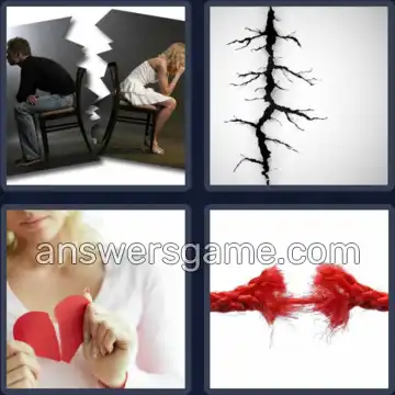 4 Fotos 1 Palabra 7 letras RUPTURA