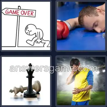 4 Fotos 1 Palabra 7 letras DERROTA