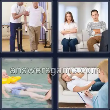 4 Fotos 1 Palabra 7 letras TERAPIA