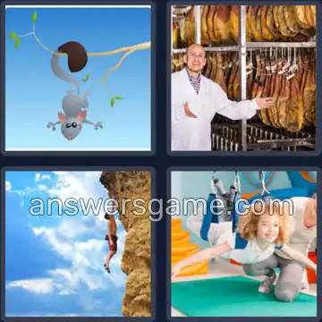 4 Fotos 1 Palabra 7 letras COLGADO