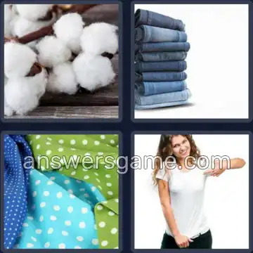 4 Fotos 1 Palabra 7 letras ALGODON