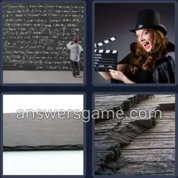 4 Fotos 1 Palabra 7 letras PIZARRA